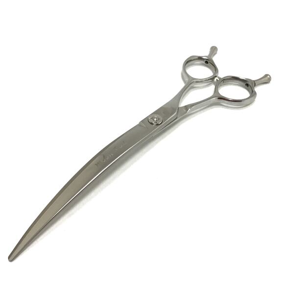 New Moon - Moontail 7.25” Show-Class Finish Super Curve Pink Gem Scissors - Picture 1 of 7